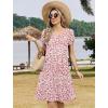 Zeagoo Womens Summer A-Line Dress with Pockets Mini Short Sleeve Dresses Flowy Beach Swing Dress 2026 Vacation Travel(An617)