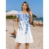 Zeagoo Womens Summer A-Line Dress with Pockets Mini Short Sleeve Dresses Flowy Beach Swing Dress 2026 Vacation Travel(Dw2)