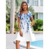 Zeagoo Womens Summer A-Line Dress with Pockets Mini Short Sleeve Dresses Flowy Beach Swing Dress 2026 Vacation Travel(Dw2)