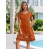 Zeagoo Womens Summer A-Line Dress with Pockets Mini Short Sleeve Dresses Flowy Beach Swing Dress 2026 Vacation Travel(Mz867)