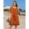 Zeagoo Womens Summer A-Line Dress with Pockets Mini Short Sleeve Dresses Flowy Beach Swing Dress 2026 Vacation Travel(Mz867)