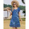 Zeagoo Womens Summer A-Line Dress with Pockets Mini Short Sleeve Dresses Flowy Beach Swing Dress 2026 Vacation Travel(Mz937)