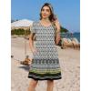 Zeagoo Womens Summer A-Line Dress with Pockets Mini Short Sleeve Dresses Flowy Beach Swing Dress 2026 Vacation Travel(Pa26)
