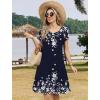 Zeagoo Womens Summer A-Line Dress with Pockets Mini Short Sleeve Dresses Flowy Beach Swing Dress 2026 Vacation Travel(Sf103)