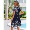 Zeagoo Womens Summer A-Line Dress with Pockets Mini Short Sleeve Dresses Flowy Beach Swing Dress 2026 Vacation Travel(Sf103)