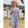 Zeagoo Womens Summer A-Line Dress with Pockets Mini Short Sleeve Dresses Flowy Beach Swing Dress 2026 Vacation Travel(Sf307)