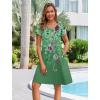 Zeagoo Womens Summer A-Line Dress with Pockets Mini Short Sleeve Dresses Flowy Beach Swing Dress 2026 Vacation Travel(Wf141)