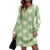 Zeagoo Women’s Fall Sweater Dresses with Pockets Crew Neck Long Sleeve A-Line Dresses for Women 2025 Casual Winter Dresses(Blue)
