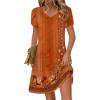 Zeagoo Womens Summer A-Line Dress with Pockets Mini Short Sleeve Dresses Flowy Beach Swing Dress 2026 Vacation Travel(Mz867)