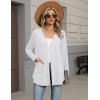Zeagoo Lightweight Cardigan for Women 2026 Long Sleeve Open Front Casual Cardigans with Pockets White