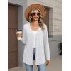 Zeagoo Lightweight Cardigan for Women 2026 Long Sleeve Open Front Casual Cardigans with Pockets White