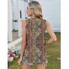 Zeagoo Tank Tops for Women Sleeveless Eyelet Shirts High Neck Cute Summer Top Loose Fit S-XXL(Floral Mz721)