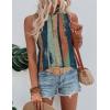Zeagoo Tank Tops for Women Sleeveless Eyelet Shirts High Neck Cute Summer Top Loose Fit S-XXL(Z-floral Cx289)