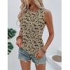 Zeagoo Tank Tops for Women Sleeveless Eyelet Shirts High Neck Cute Summer Top Loose Fit S-XXL(Z-floral Sf154)
