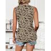 Zeagoo Tank Tops for Women Sleeveless Eyelet Shirts High Neck Cute Summer Top Loose Fit S-XXL(Z-floral Sf154)