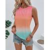 Zeagoo Tank Tops for Women Sleeveless Eyelet Shirts High Neck Cute Summer Top Loose Fit S-XXL(Z-ombre Jb218)