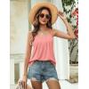 Zeagoo Womens Camisole Tank Tops Summer Adjustable Spaghetti Strap Loose Flowy Sleeveless Shirts Beach Vacation Clothes(Coral)