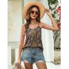 Zeagoo Womens Camisole Tank Tops Summer Adjustable Spaghetti Strap Loose Flowy Sleeveless Shirts Beach Vacation Clothes(Mz721)