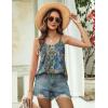 Zeagoo Womens Camisole Tank Tops Summer Adjustable Spaghetti Strap Loose Flowy Sleeveless Shirts Beach Vacation Clothes(Mz779)
