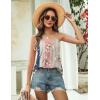 Zeagoo Womens Camisole Tank Tops Summer Adjustable Spaghetti Strap Loose Flowy Sleeveless Shirts Beach Vacation Clothes(Mz923)