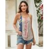 Zeagoo Womens Camisole Tank Tops Summer Adjustable Spaghetti Strap Loose Flowy Sleeveless Shirts Beach Vacation Clothes(Mz923)
