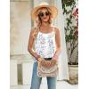 Zeagoo Womens Camisole Tank Tops Summer Adjustable Spaghetti Strap Loose Flowy Sleeveless Shirts Beach Vacation Clothes(Sp106)