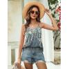 Zeagoo Womens Camisole Tank Tops Summer Adjustable Spaghetti Strap Loose Flowy Sleeveless Shirts Beach Vacation Clothes(Wf71)