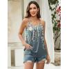 Zeagoo Womens Camisole Tank Tops Summer Adjustable Spaghetti Strap Loose Flowy Sleeveless Shirts Beach Vacation Clothes(Wf71)