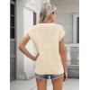 Zeagoo Women’s Cap Sleeve Sweaters Vest Crew Neck Knit Sweater Tops 2026 Casual Summer Sleeveless T Shirt(Apricot)