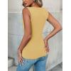 Zeagoo Womens Sleeveless Crewneck Ribbed Tank Tops Casual Basic Summer Top Slim Fitted Racerback Shirts(Yellow)