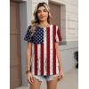 Zeagoo Womens Tshirt Short Sleeve Summer Tops Crewneck Casual Basic Tee Shirts Spring Clothes Trendy Outfit(Z Flag 38)