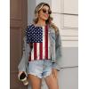 Zeagoo Womens Tshirt Short Sleeve Summer Tops Crewneck Casual Basic Tee Shirts Spring Clothes Trendy Outfit(Z Flag 38)