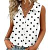 Zeagoo Women’s Sleeveless Button Down Shirts Blouses Solid Casual Basic V Neck Tank Tops for Work S-XXL(Jh592)