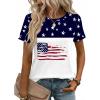 Zeagoo Womens Tshirt Short Sleeve Summer Tops Crewneck Casual Basic Tee Shirts Spring Clothes Trendy Outfit(Z Flag White 39)