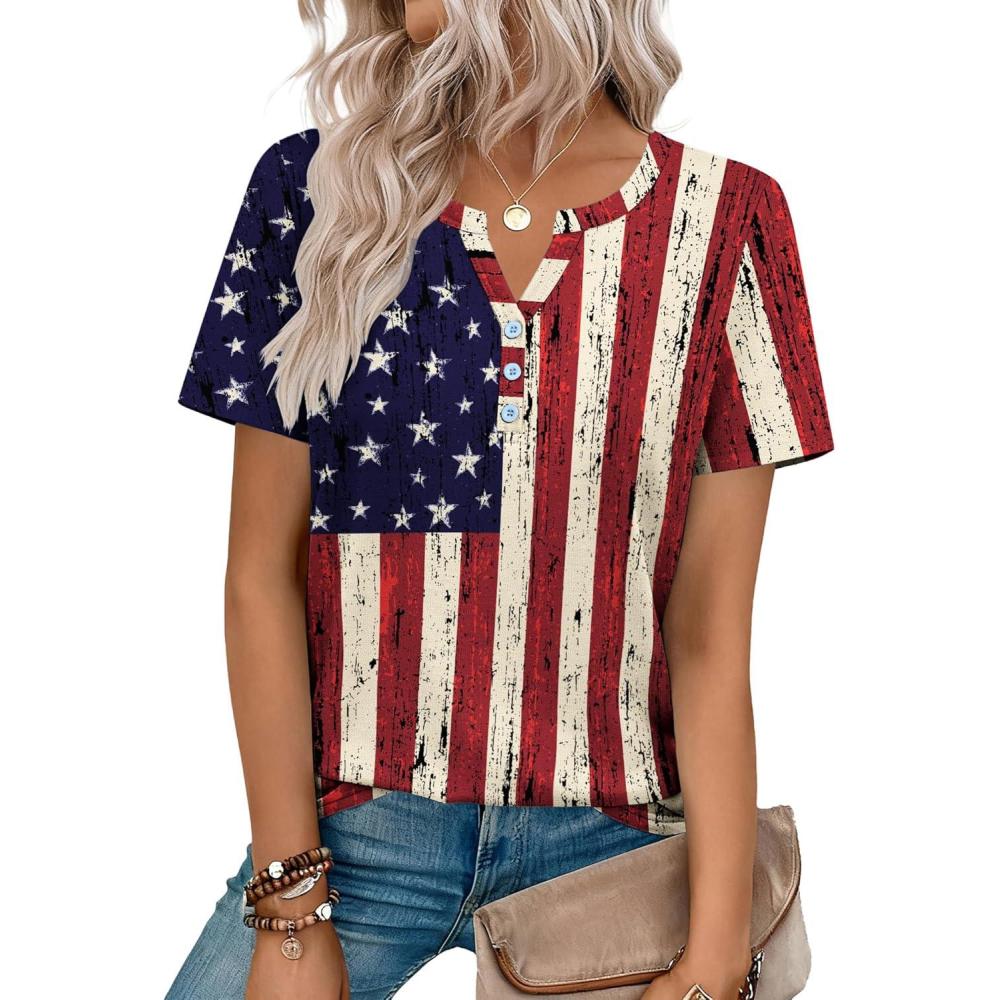 imageZeagoo Womens Summer Tops V Neck Short Sleeve Shirts Dressy Casual Blouse Spring Vacation Tshirts ClothesGq38