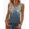 Womens Summer Tops 2026 Sleeveless Dressy Blouses Pleated Floral Shirts Plus Size Spring Clothes