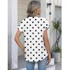 Zeagoo Button Down Shirts for Women Short Sleeve Tops V Neck Collar Blouses Business Casual Outfits S-2XL(Jh592)