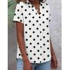 Zeagoo Button Down Shirts for Women Short Sleeve Tops V Neck Collar Blouses Business Casual Outfits S-2XL(Jh592)