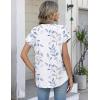 Zeagoo Button Down Shirts for Women Short Sleeve Tops V Neck Collar Blouses Business Casual Outfits S-2XL(Sp106)