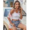 Zeagoo Hawaiian Shirts for Women Tropical Floral Button Down Short Sleeve Blouses Summer Beach Shirt Vacation Tops(A-pink Floral)