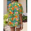 Zeagoo Hawaiian Shirts for Women Tropical Floral Button Down Short Sleeve Blouses Summer Beach Shirt Vacation Tops(Tropical Plants)