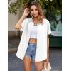 Zeagoo Hawaiian Shirts for Women Tropical Floral Button Down Short Sleeve Blouses Summer Beach Shirt Vacation Tops(White)