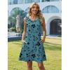 Zeagoo Summer Dresses for Women 2026 Sleeveless Casual Floral Tshirt Sundress with Pockets Loose Tank Beach Dress(Sf237)