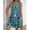 Zeagoo Summer Dresses for Women 2026 Sleeveless Casual Floral Tshirt Sundress with Pockets Loose Tank Beach Dress(Sf237)