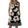 Zeagoo Summer Dresses for Women 2026 Sleeveless Casual Floral Tshirt Sundress with Pockets Loose Tank Beach Dress(Sf350)
