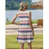 Zeagoo Summer Dresses for Women 2026 Sleeveless Casual Floral Tshirt Sundress with Pockets Loose Tank Beach Dress(Tw669)
