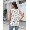 Zeagoo Tank Top for Women V Neck Loose Fit Sleeveless Summer Tops Business Casual Outfits Dressy Blouses Shirts(Floral Print-sf224)