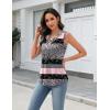 Zeagoo Tank Top for Women V Neck Loose Fit Sleeveless Summer Tops Business Casual Outfits Dressy Blouses Shirts(Pink Camo)