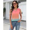 Zeagoo Tank Top for Women V Neck Loose Fit Sleeveless Summer Tops Business Casual Outfits Dressy Blouses Shirts(Pink Jb218)