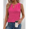 Zeagoo Tops for Women Trendy 2024 Tank Tops Keyhole Neck Sleeveless Blouses Summer Business Casual Basic Shirts